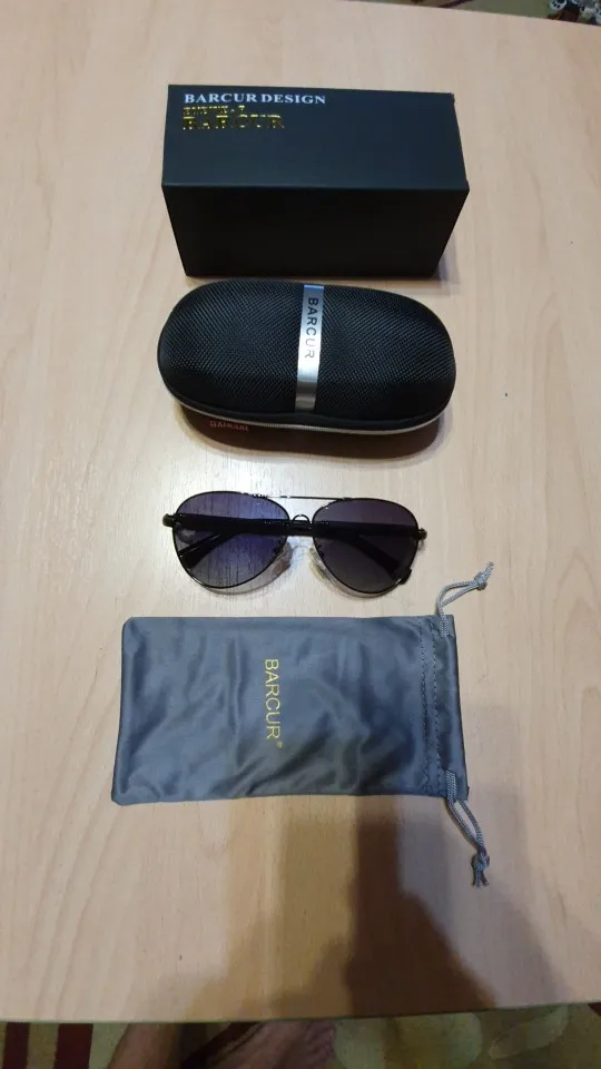 <strong>BARCUR Titanium</strong> - Mirror Shades & Gradient  Polarized Sunglasses For Men photo review