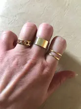 Conjunto de anillos circulares Punk para mujer, Hiphop/Rock, accesorios de dedo con índice de apertura, hebilla de junta, joyería