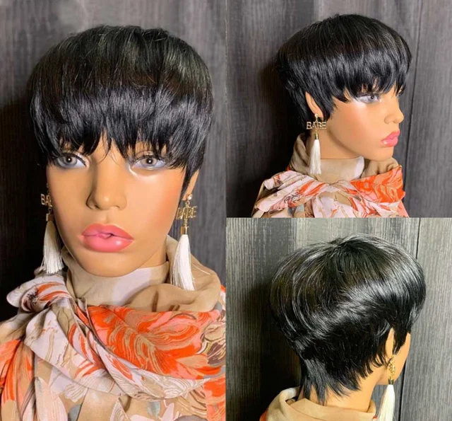 WIGERA Synthetic Short Curly Pixie Cut  Bob Wig Glond Brown/ Black/Wine Red Hair  Colored Wigs For Women #1