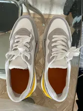 Women Sneakers Platform Sport-Shoes FEDONAS Genuine-Leather Mixed-Colors Luminous Running