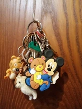 Disney Mickey Minnie Pato Donald de figuras de juguete Anime llavero de dibujos animados llavero cumpleaños Unisex regalos