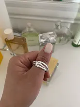 Tamaño 5-10 hermoso regalo de San Valentín joyería de anillo de plata de 3 círculo caliente lindo bastante de boda de moda de color de plata mujer