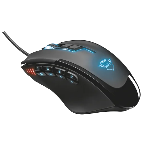 Игровая проводная мышь 21726 Trust GXT 164 SIKANDA MMO до 5000 dpi 12 клавиш 4 профиля