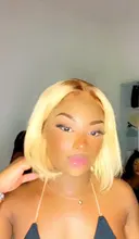 Peluca Bob de cabello rubio miel #4/613, peluca recta de encaje, cabello humano peruano con encaje frontal, pelucas de cabello humano con encaje transparente prearrancado