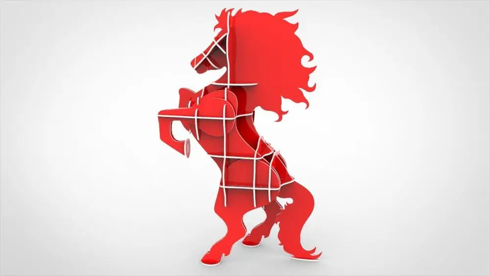 Лазерная резка DXF horse