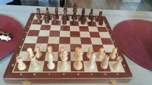 Juego de ajedrez de madera de alto grado 4 Queen, juego de ajedrez King de 80mm de altura, piezas de ajedrez plegables de 39*39 cm con ajedrez de madera I8