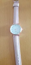 Relojes de pulsera de piel y cuarzo Reloj Blanco para mujer, de marca Ulzzang, con esfera de números sencilla, 2020