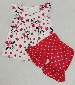 

2020 Summer Girls Clothes Set Toddler Kids Baby Cartoon Polka Dot dress Shorts Newborn Children Girl Kid Clothing Outfit