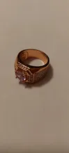 FDLK-anillo lujoso de oro rosa para hombre, piedra Natural de cristal, regalo de aniversario para novio, banda de boda de compromiso para banquete