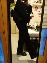 Weekeep-Pantalones vaqueros de cintura alta para mujer, ropa de calle recta para mujer, pantalones cargo de algodón 100% con bolsillos de retazos color azul