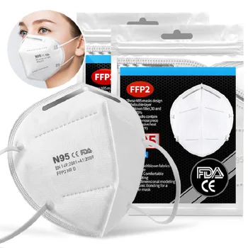 

20/50/100 pcs nonwoven face mask with 5 layer filter for breathable mouth mask