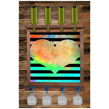 

Wall Art Picture Wall Mounted Wine Whiskey Beer Bottle Rack Holder Kitchen Bar Living Room Exhibition Wine Rack Wall Decor