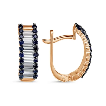 

Gold earrings 585 with stones: Sapphire