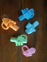 Soporte de silicona para bolígrafos de tres dedos, equipo de enseñanza, para estudiantes, corrección de escritura, 5 uds.