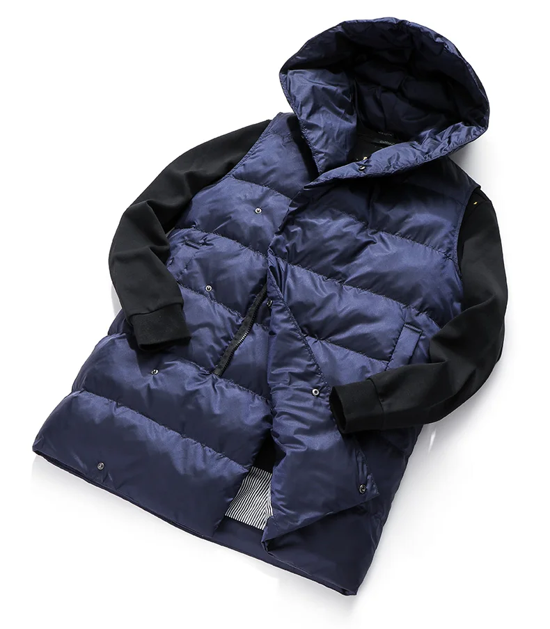 Мужской осенне-зимний хлопковый жилет с капюшоном, теплая хлопковая куртка, удлиненная отборная хлопковая одежда для мужчин, 9521 Cartelo, новинка