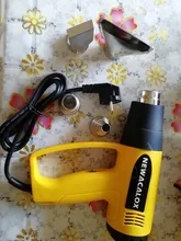 NEWACALOX-Pistola de aire caliente industrial, termorregulador LCD de 2000W, 220V, apto para enchufe de la UE, pistolas de calor con envoltura termal, boquilla de calentador