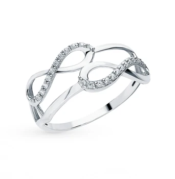 

Silver ring with cubic zirconia sunlight sample 925 test