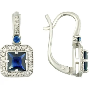

Aloris earrings with sapphires and diamonds in white gold