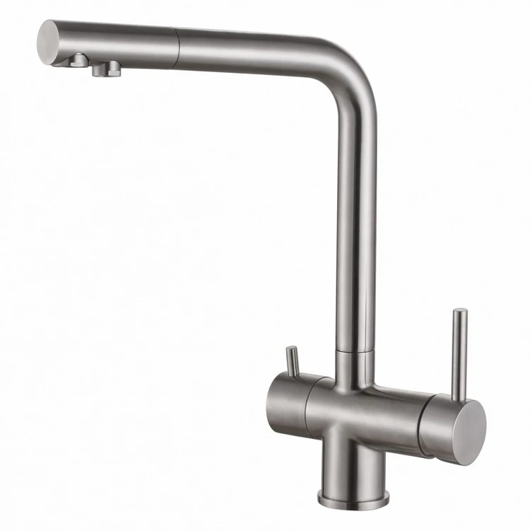 Смеситель для кухни ZorG Sanitary SZR-7039(Керамический картридж, аэратор, переключатель для фильтра