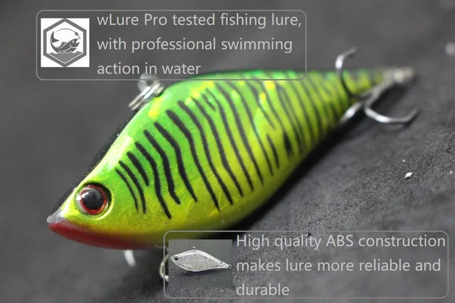 wLure Lipless Fishing Lure 13g 6cm Inside Foil Reflection Transparent  Painting Vivid in Water Tight Wiggle Sinking L697 - AliExpress