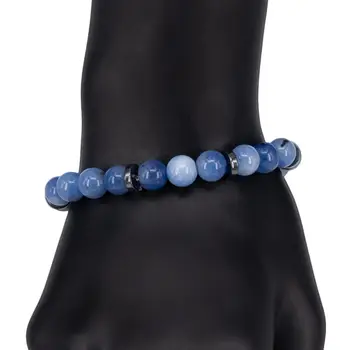 

Bracelet made of stone bbroshka 54680 (blue, elastic, natural stone)