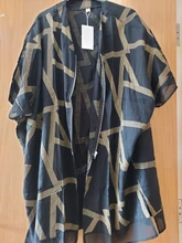 Coats Women Clothing Outerwear Cardigan Jackets Striped Plus-Size Summer 5XL Zipper Vintage-Print