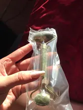 Gua Sha-masajeador de piedra Jade para cara, rodillo de Jade verde para estiramiento Facial, antiarrugas, 2/1 Uds.