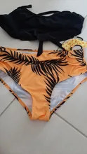 Bañador de 5 a 14 años para niña, traje de baño para niña con estampado de hojas, Bikini de chica adolescente, traje de baño con Top de cuello Halter para niña Falbala