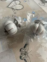 KAK de calabaza de cerámica de 40mm cajón perillas tiradores de puertas de armario agujero manijas del gabinete con tornillos manijas de muebles