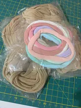 10 unids/lote diadema de nailon para bebé niña DIY accesorios de Pelo elástico banda de la cabeza de los niños de moda sombreros bebé turbante