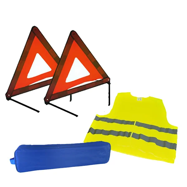 Pack de triangulos coche y reflectante para avería y emergencias coche camión furgoneta moto triángulos homologados|Tiras reflectantes| -