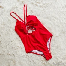 Traje de baño de una pieza para mujer, bañador calado, ropa de playa de verano, novedad de 2021