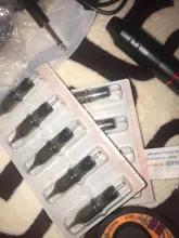 Kit de máquina profesional de tatuajes con fuente de alimentación, bolígrafo rotativo, con cartuchos de agujas, para maquillaje permanente, cejas, micropúas