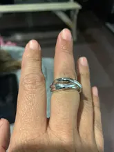 Tamaño 5-10 hermoso regalo de San Valentín joyería de anillo de plata de 3 círculo caliente lindo bastante de boda de moda de color de plata mujer