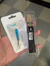 UTHAI Z08- Correa de cuero genuino para reloj, accesorios para reloj de 10-24mm, de colores marrones, de alta calidad