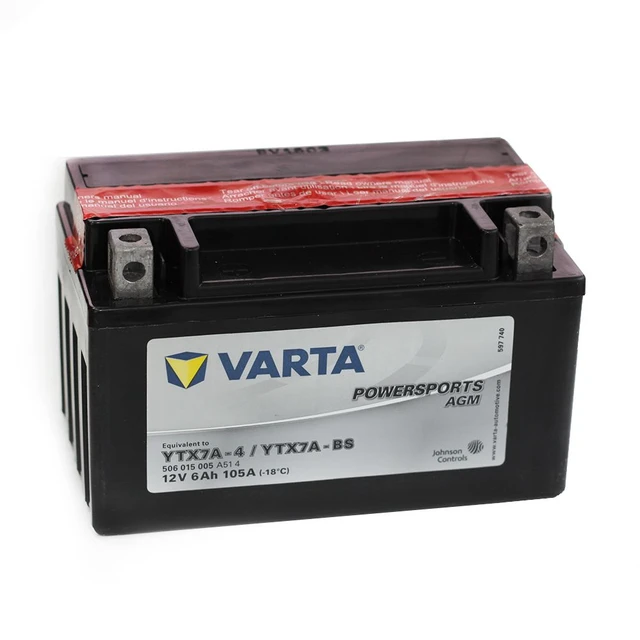Moto VARTA battery YTX7A-4 / YTX7A-BS (50615) 12V-6Ah 105A CCA 151x88x94mm  Terminal Y5 - AliExpress
