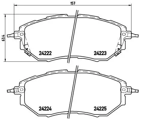 Brake pads SUBARU LEGACY/OUTBACK/TRIBECA 2.0-3.6 03-re