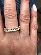 Huitan-anillo de compromiso con Circonia cúbica para mujer, sortija de compromiso, de boda, de lujo, cuadrado, Micro pavé, promesa de amor, gran oferta