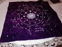 Mantel de cartas de Tarot con 12 Constelaciones, tela de terciopelo para adivinación, juegos de mesa, astrología, oráculo, almohadilla para tarjetas