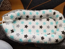 Cuna portátil de algodón para bebé, cuna redonda de viaje para recién nacido, 80x50cm