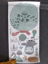 Mural Decals Wallpaper Decor Height-Measure Animal-Trees Nursery Forest Creative Nordic Modern