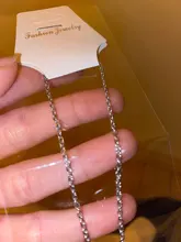 Collar de cadena de acero inoxidable con Cruz para hombre y mujer, joyería fina, 1 unidad