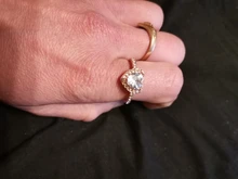 Anillos de boda con forma de corazón y cristal para mujer, sortijas de compromiso de oro rosa para mujer, joyería, accesorios para regalos de fiesta