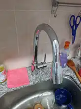 Grifos de plata de un solo tirador para cocina, grifo mezclador de agua giratorio de un solo orificio, 360 grados, 408906