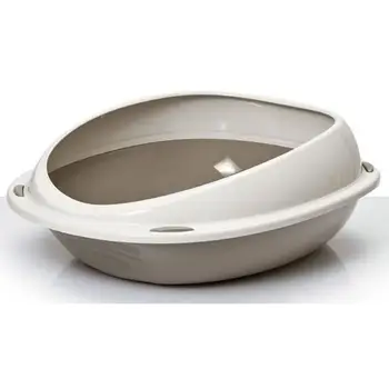 

AIME litter Box Oval with edge removable-57x40x19 cm-For cats