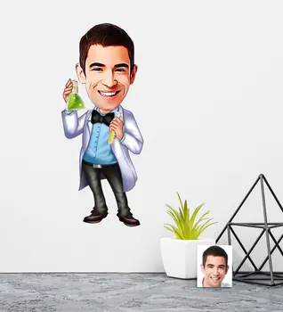 

Personalized Mr Chemical Engineer Caricature Of Wall Sticker (50x70cm) 2