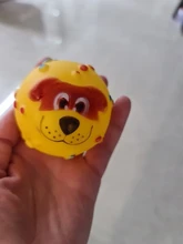 Funny Pet Dog Ball Toy Dog Face Sound Squeaky Toys Soft Rubber Chew Sound Ball Toys