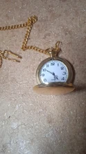 Unisex estilo Retro suave esfera redonda números arábigos analógico de cuarzo reloj de bolsillo de cadena de