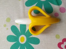 Cepillos dentales de entrenamiento de silicona para bebé, sin BPA, forma de plátano, mordedor seguro, juguetes para morder, anillo de dentición, regalo para mordedor de bebé