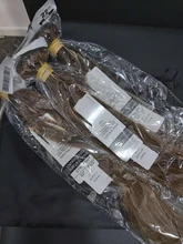 Hueso recto Highligh mechones con cierre brasileño extensiones de pelo ondulado mechones con cierre extensiones de cabello humano mechones con cierre cabello Remy